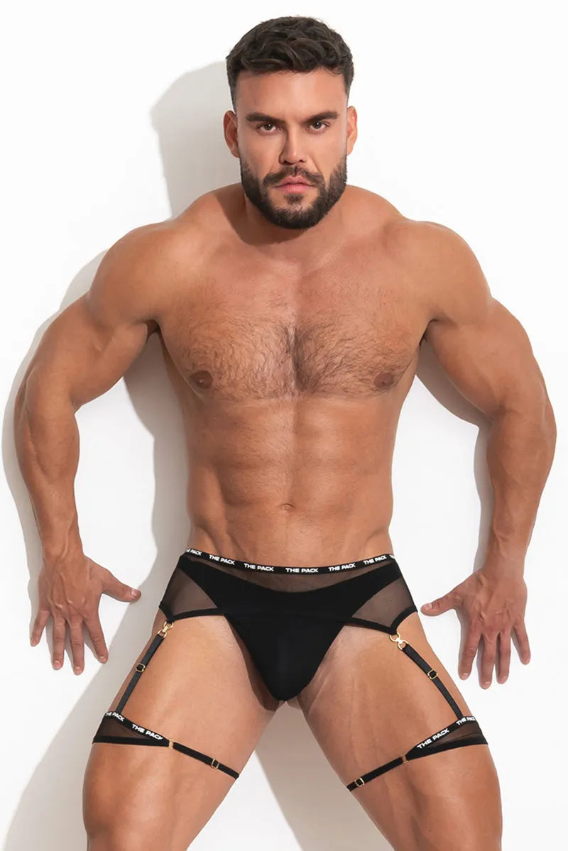 Aurelius Mesh Garter /Black
