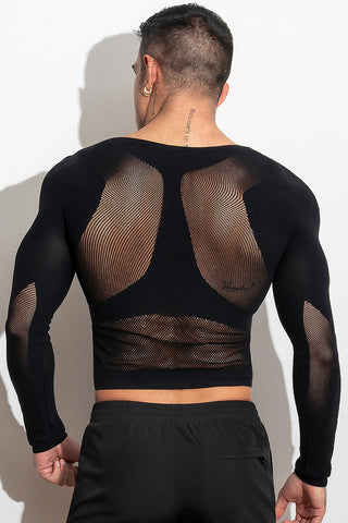 air(lace) Top LongSleeve /Black