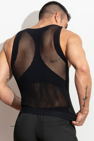 air(lace) Top Sleeveless /Black