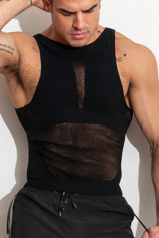 air(lace) Top Sleeveless /Black