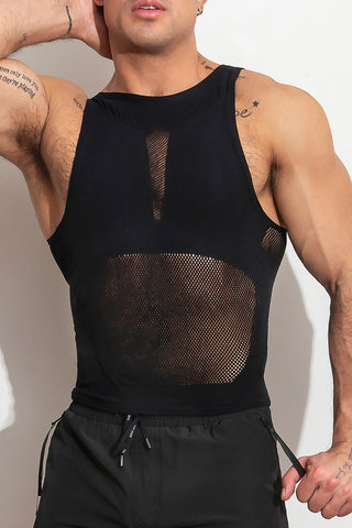 air(lace) Top Sleeveless /Black