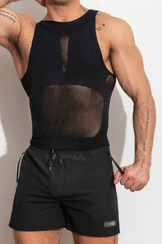 air(lace) Top Sleeveless /Black