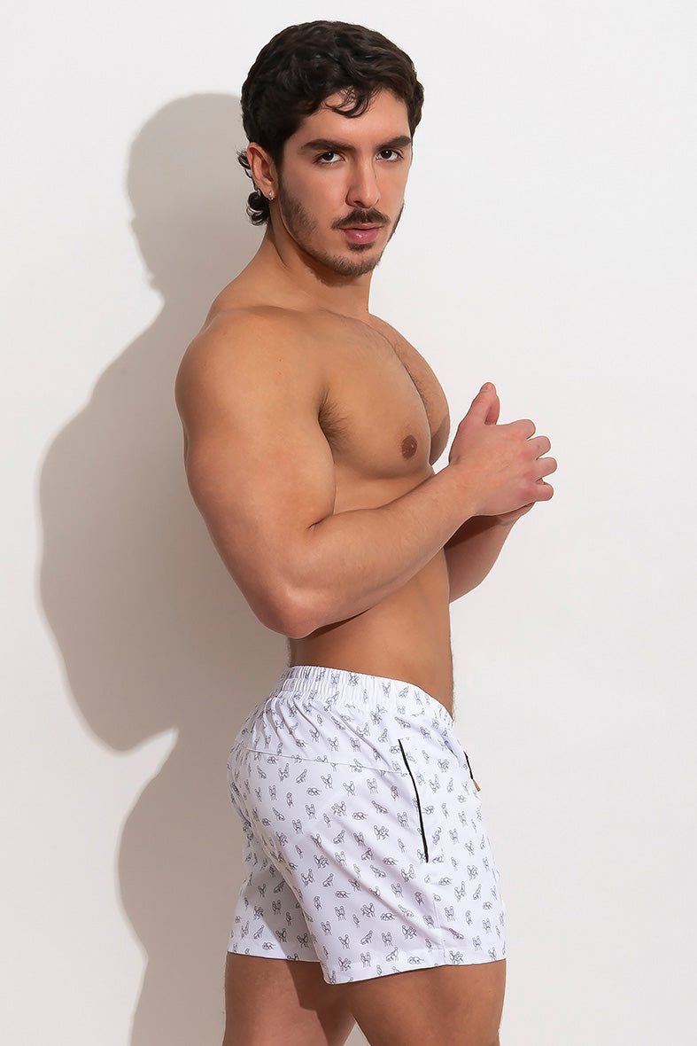 DUDEL Swim Shorts /White