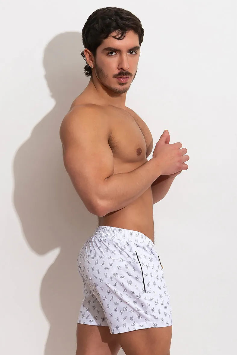 DUDEL Swim Shorts /White