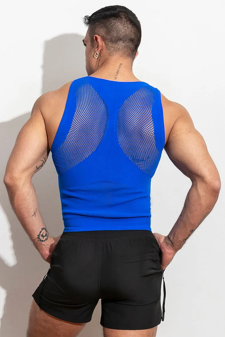air(lace) Top Sleeveless /Blue