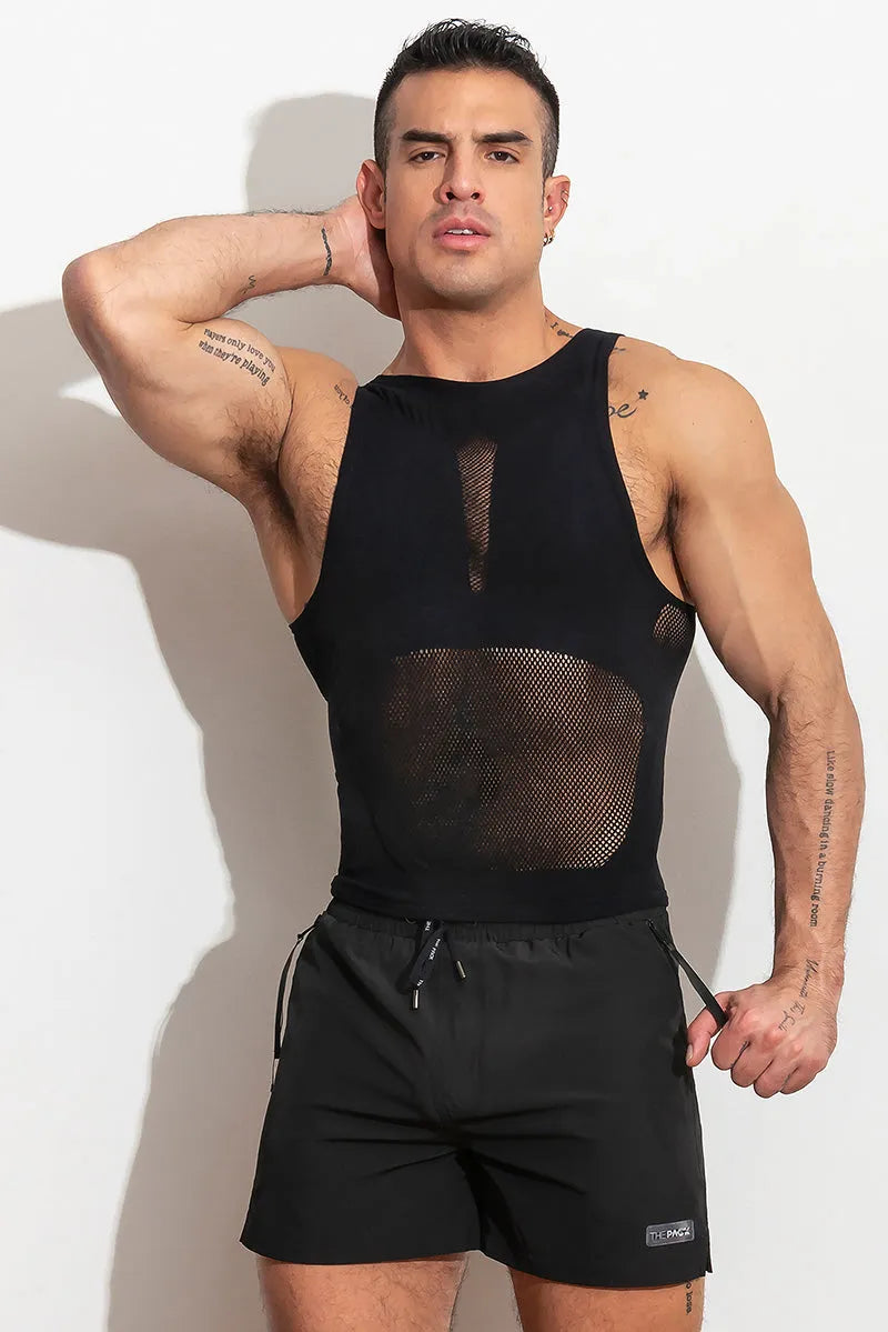 air(lace) Top Sleeveless /Black